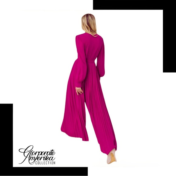 Pink belted jumpsuit - Picture 5 of 5